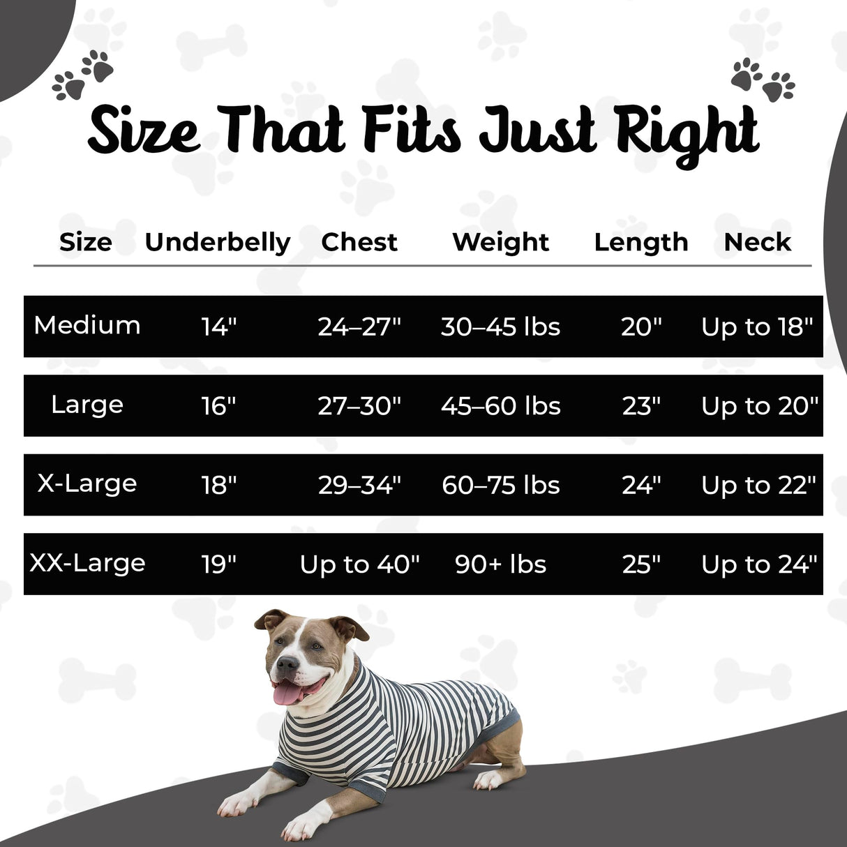 Tooth & Honey Dog Shirt for Large Dogs - Soft Cotton Spandex Pullover with Mid-Length Sleeves, Full Belly Coverage for Allergies, Skin Sensitivity & Lightweight Summer Dog Clothes - XL