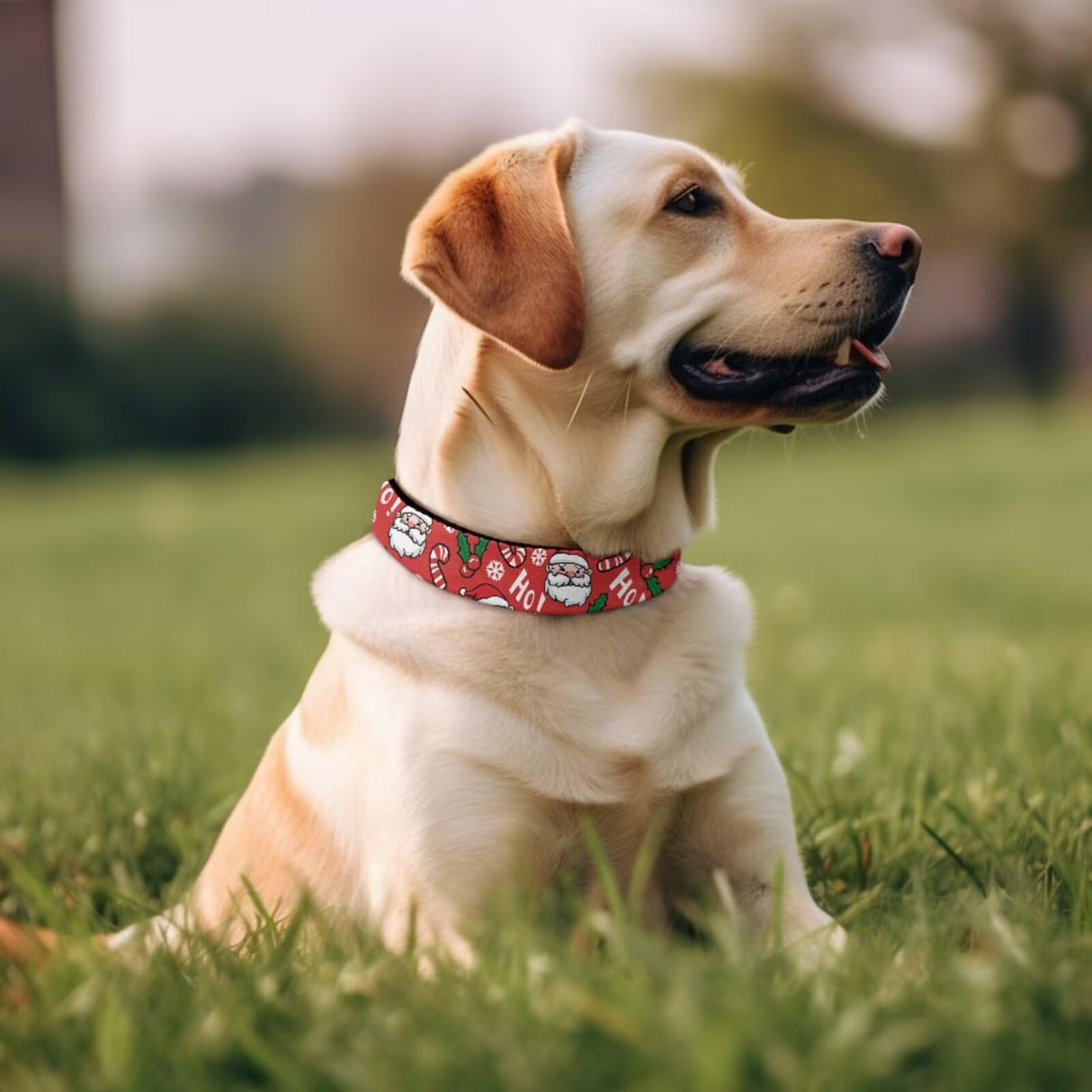KEIAHUAN Red Bandana Dog Collar Set with Quick Release Buckle Cat Scarf Washable Triangle Pet Kerchief Cute Triangle Bib Xmas Costume Accessories for Small to Large Dogs, Christmas Santa Claus
