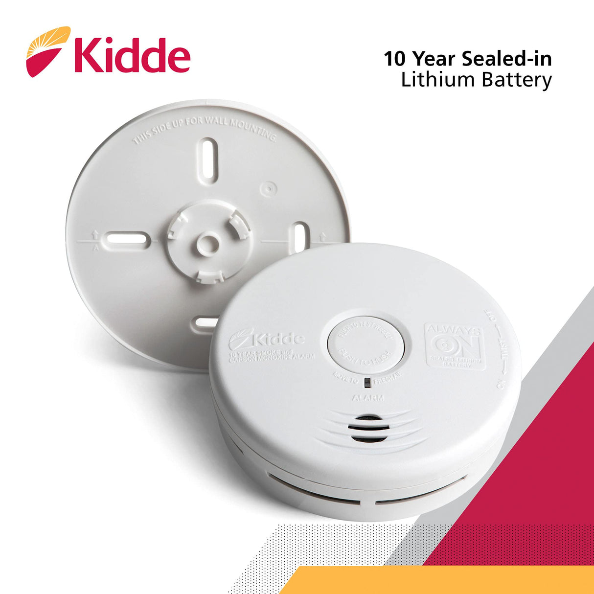 Kidde Smoke Detector & Carbon Monoxide Detector Combo with 10-Year Battery,White