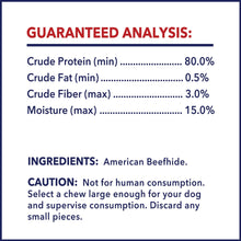 Load image into Gallery viewer, Pet Factory 100% Made in USA Beefhide Chip Rolls Dog Rawhide Chews, Thick, Dog Chews Long Lasting from American Cattle, Dog Chew Bones, 5 Inches (Pack of 22)