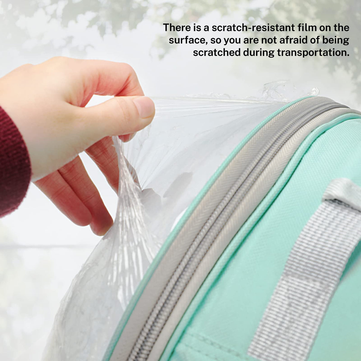 Rypet Bird Carrier Backpack Parrot Portable Breathable Bag Pet Bird Lightweight Travel Cage with Standing Perch and Stainless Steel Tray(Mint Green)