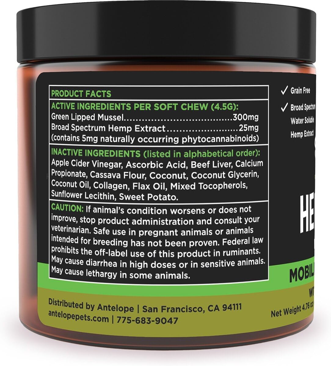 Super Snouts Hemp & Joint Chew for Dogs & Cats, 30 Chews (Up to 60 servings) – Made in USA Hip & Joint Supplement with Green Lipped Mussels, Hemp Helps Calms Joint Inflammation & Relief Joint Pain