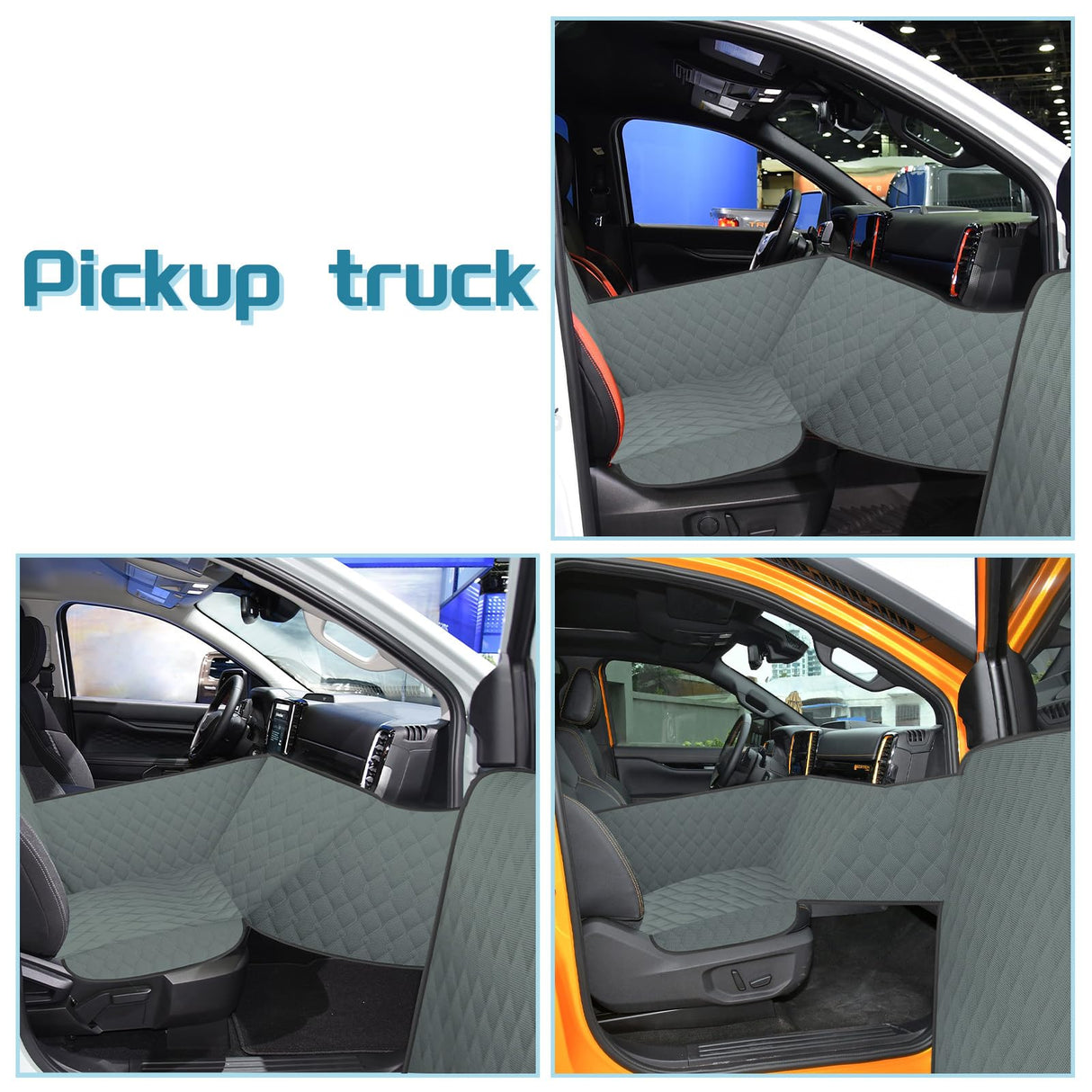 RUIANTE Front Seat Dog Car Seat Cover,Waterproof & Scratch-Resistant,Non-Slip & Stable,Universal Dog Car Seat Protector for Pickup Trucks,Pet Travel(Upgraded Version, Dark Green)