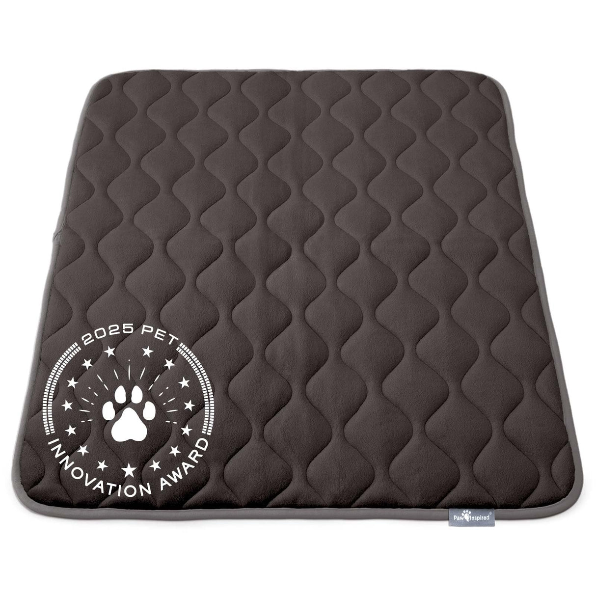 Paw Inspired Washable Padded Crate Mats for Dogs | 41” x 28” Pad, Fits 42-inch Kennels | Leakproof, Waterproof Bottom, Plush Pet Beds (Gray)