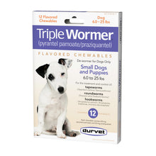 Load image into Gallery viewer, DURVET 12-Pack Triple Wormer Tablets for Puppies and Small Dogs