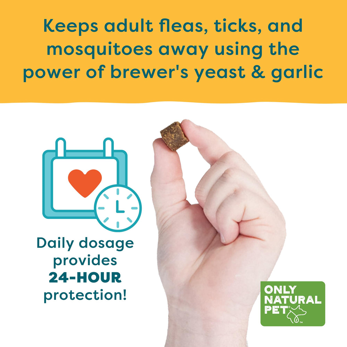 Only Natural Pet EasyDefense Barrier Bites Soft Flea Chews for Dogs - First Line of Defense Againts Fleas & Ticks, Boosts Immune System and Healthy Skin & Coat - (90 Bacon Flavored Soft Chews) 1 Pack