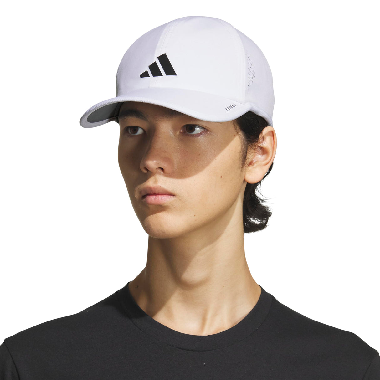 adidas Men's Superlite Hat – Lightweight Moisture-Wicking Cap for Workout and Training, White/Black/3, OSFA