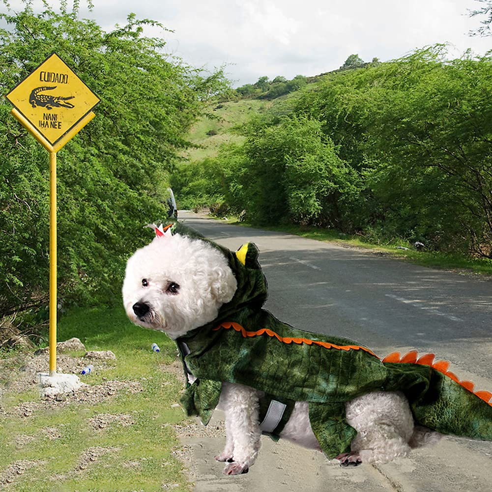 Kodervo Alligator Dog Costume - Funny Crocodile Costume for Small to Large Dogs, Halloween Cosplay Dress