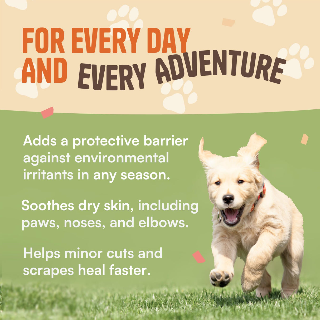Dog Paw Pad Balm, Lick Safe 2.1 oz | Nose and Paw Balm for Dogs | Organic Dog Paw Protector with Wheatgrass | Soothing Dog Moisturizer for Dry Skin | Dog and Cat Paw Balm for Healing Cracked Skin