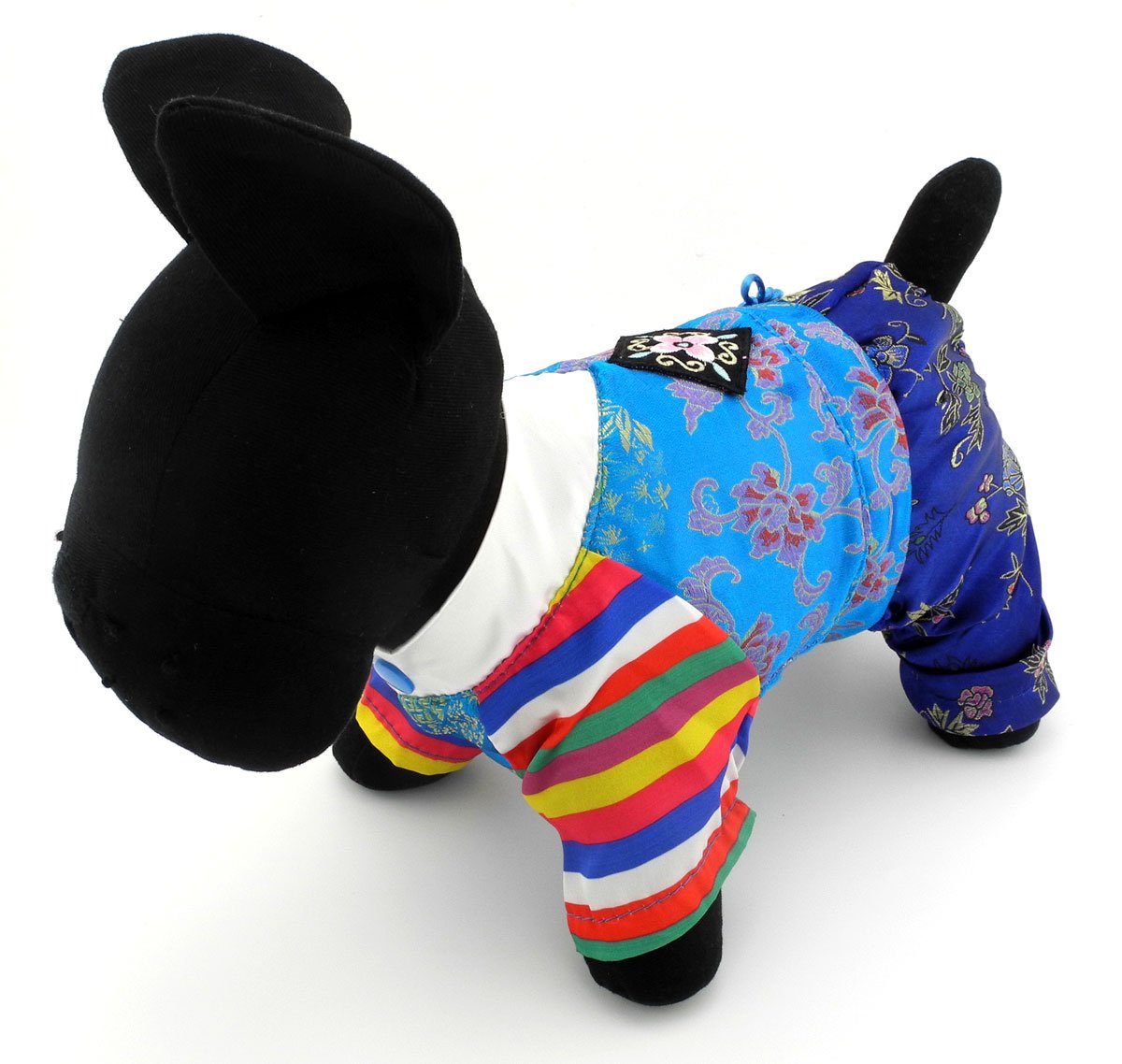 SELMAI Ethnic Dog Costume Korean Traditional Knot Pendant Norigae Hanbok Embroidery Silk Pet Clothes Outfit Color Dress for Small Puppies Large Cat Apparel Birthday Party Festival Celebration Boy L