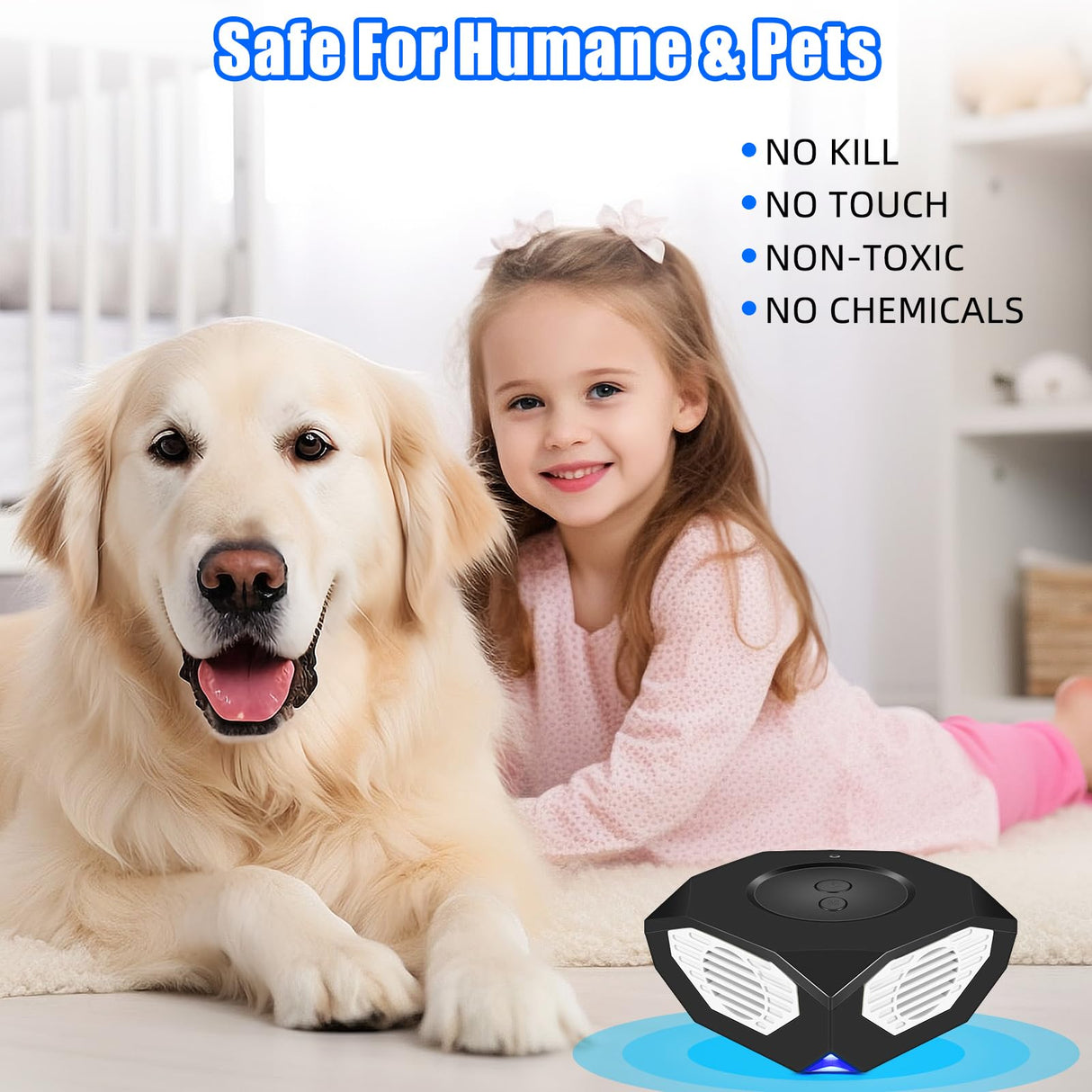 2024 Upgraded Ultrasonic Pest Repeller Rodent Repellent Ultrasonic Plug in 3-in-1 Mice Repellent Indoor Ultrasonic Mouse Repellent with Strobes Light Squirrel Repellent Indoor Attic House Garage Barn
