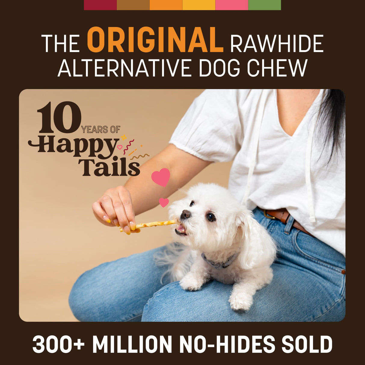 Earth Animal No Hide Stix - Long Lasting Rawhide Free Small Dog Chews Sticks, Chicken - 20 Count Value Pack