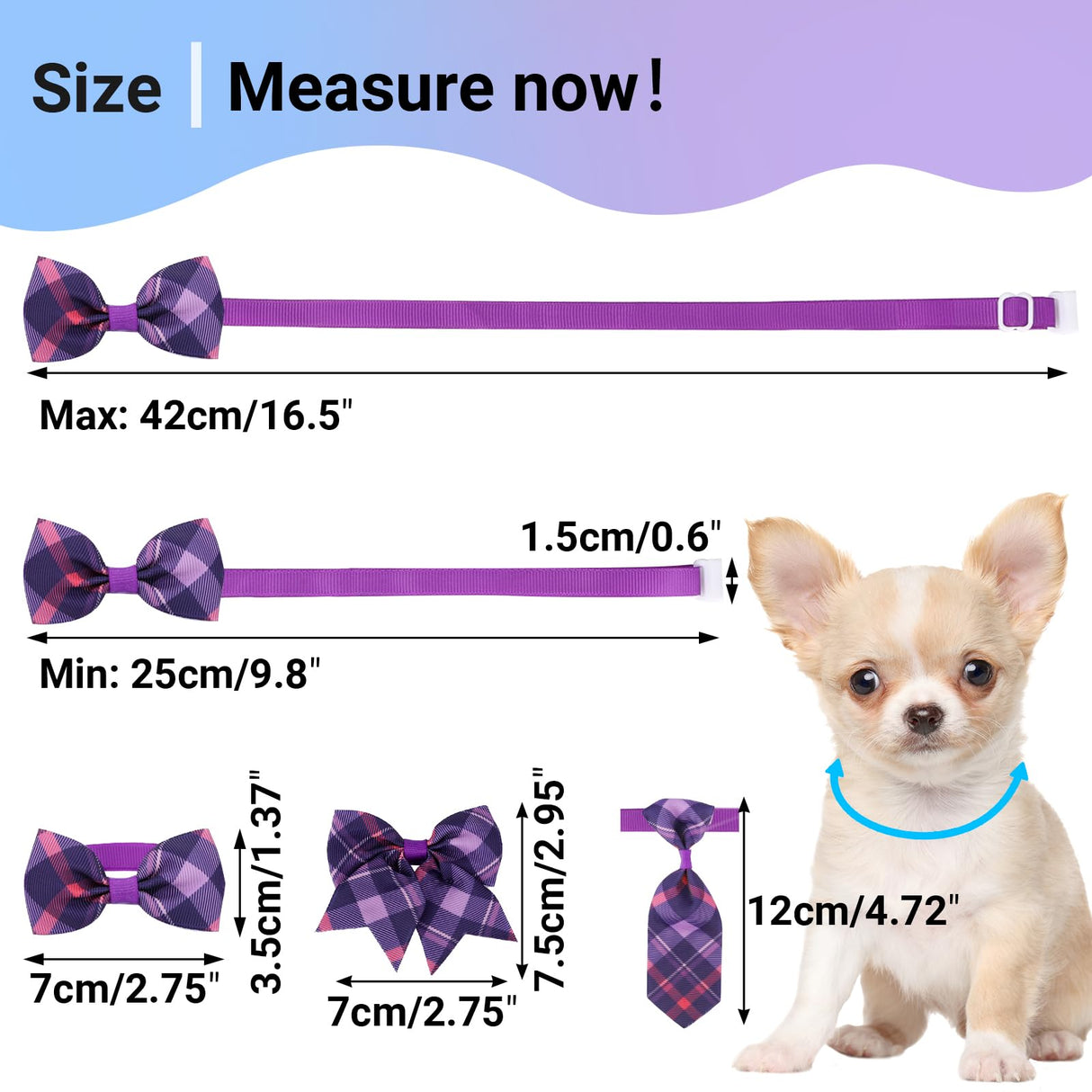 Segarty Dog Bow Ties and Small Dog Tie Set, 100 Pack Bowties for Pets Adjustable Bowties Pet Necktie Collar Set Grooming Accessories Bulk for Cats Puppy Birthday Wedding Party