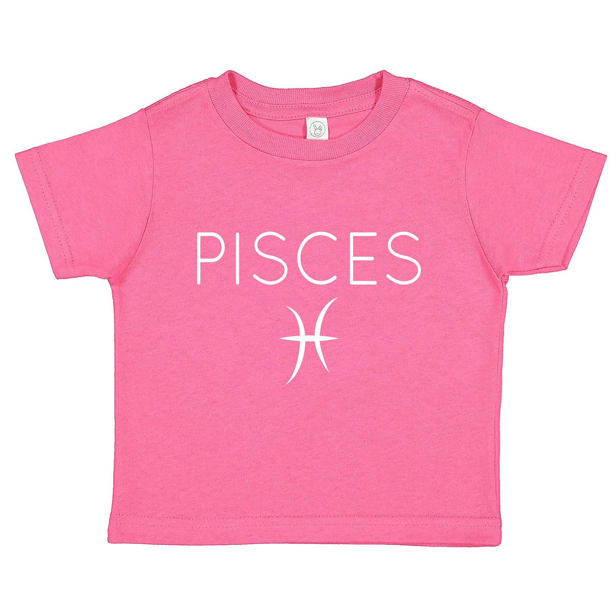 Pisces Zodiac Sign Baby Tee Shirt (Hot Pink 18M 357)