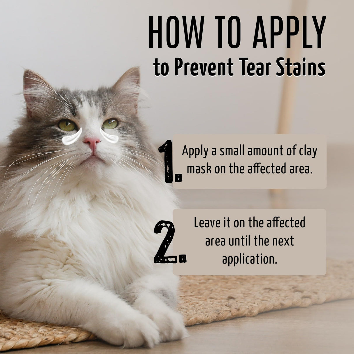 Tauro Pro Line Clay Tear Stain Remover for Dogs - Shield Mask for Eyes, Ears, Mouth, Gentle Grooming Product for Dogs, Puppy & Cat (Stainless Look - 1.69 Fl Oz)