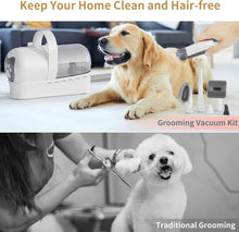Load image into Gallery viewer, 8VR Dog Grooming Kit, Pet Grooming Vacuum with Pet Clipper Nail Grinder, Dog Hair Vacuum with 6 Pet Grooming Tools for Dogs Cats Shedding Grooming