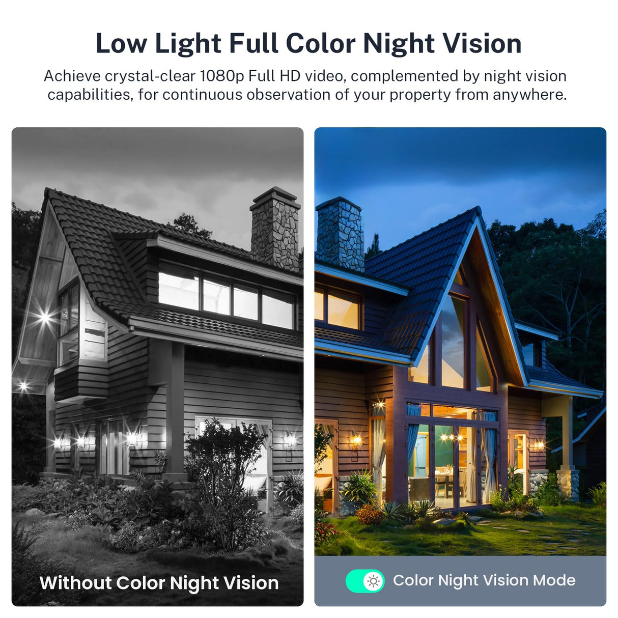 1080p Wireless Security Camera with AI Human Detection, Night Vision, 2-Way Talk, Cloud Storage, 2.4G WiFi, Battery Camera for Home Security (1 Spotlight)