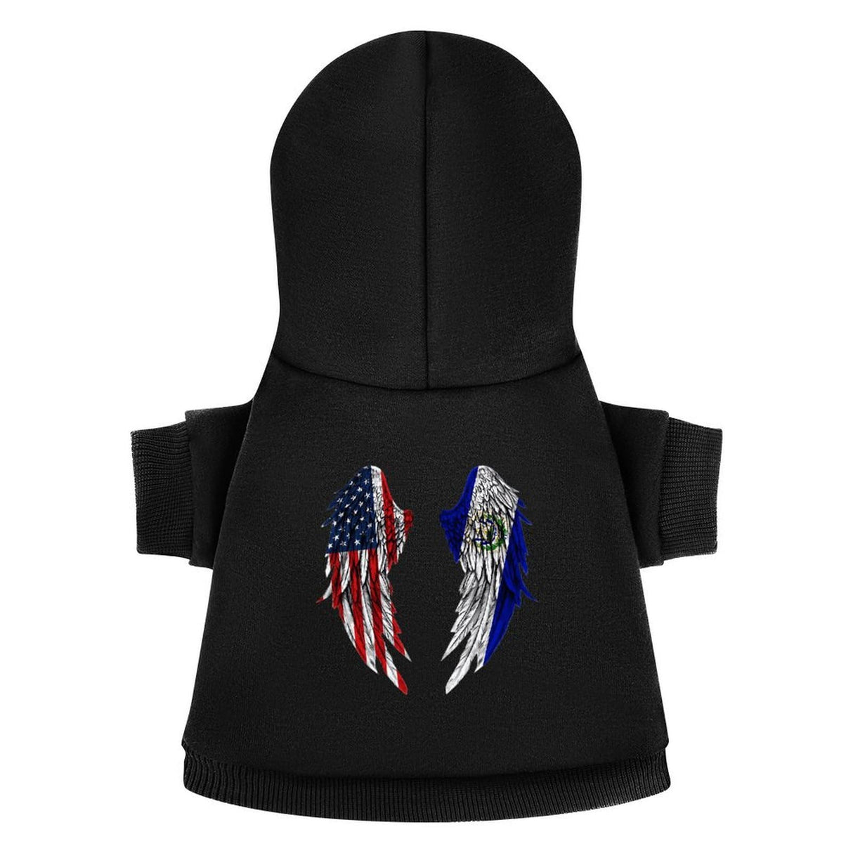 Wings America and El Flag Flags Clothes Dog Apparel Pet Supplies for Small Large Pet Puppy Cat Costumes Suit with Hat Hoodie Sweatshirt XS