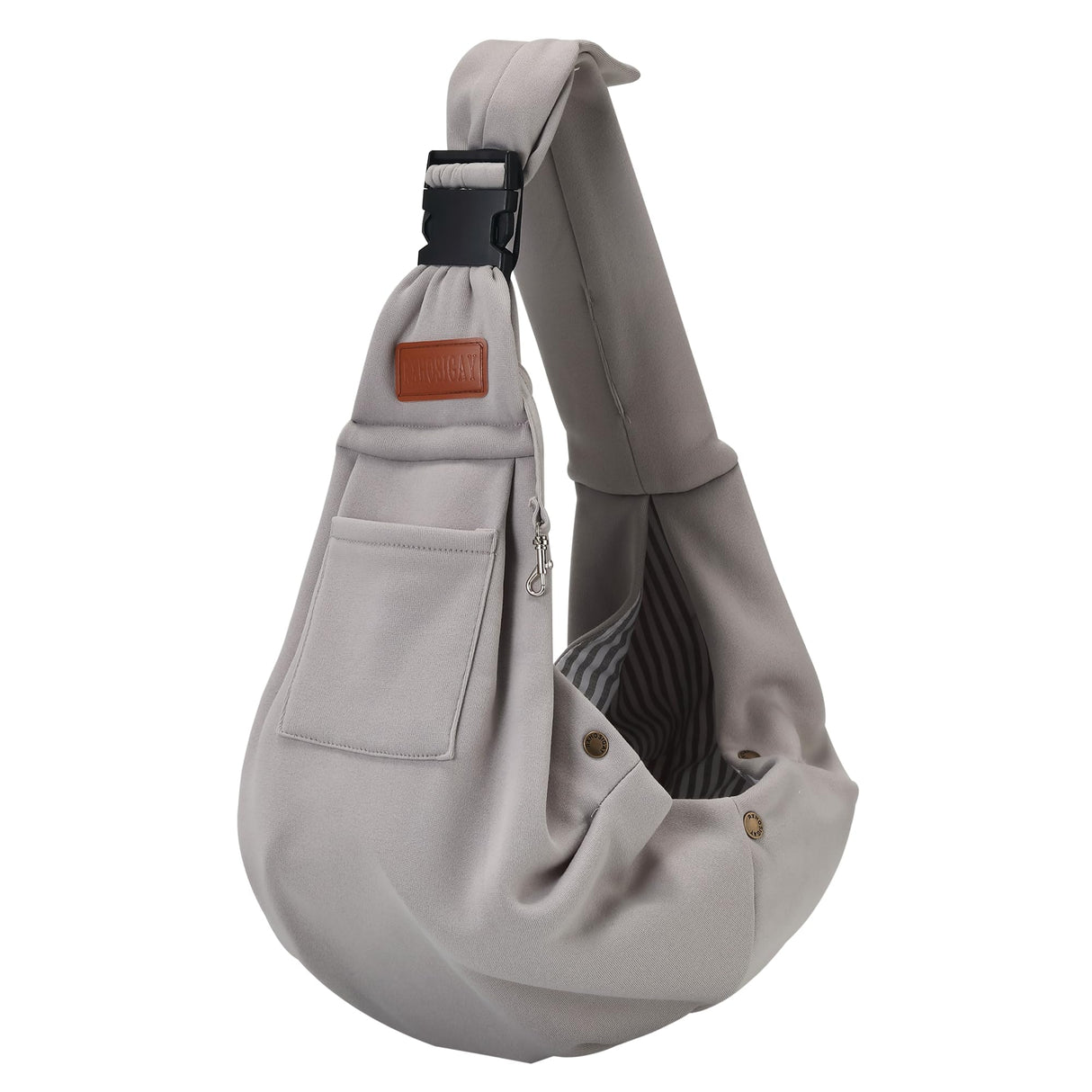 RXHOSIGAY Small Pet Carrier Pouch Sling for Daily with Adjustable Strap Pocket Safety Buckle for Puppy Dog Papoose and Cat Kitten Grey