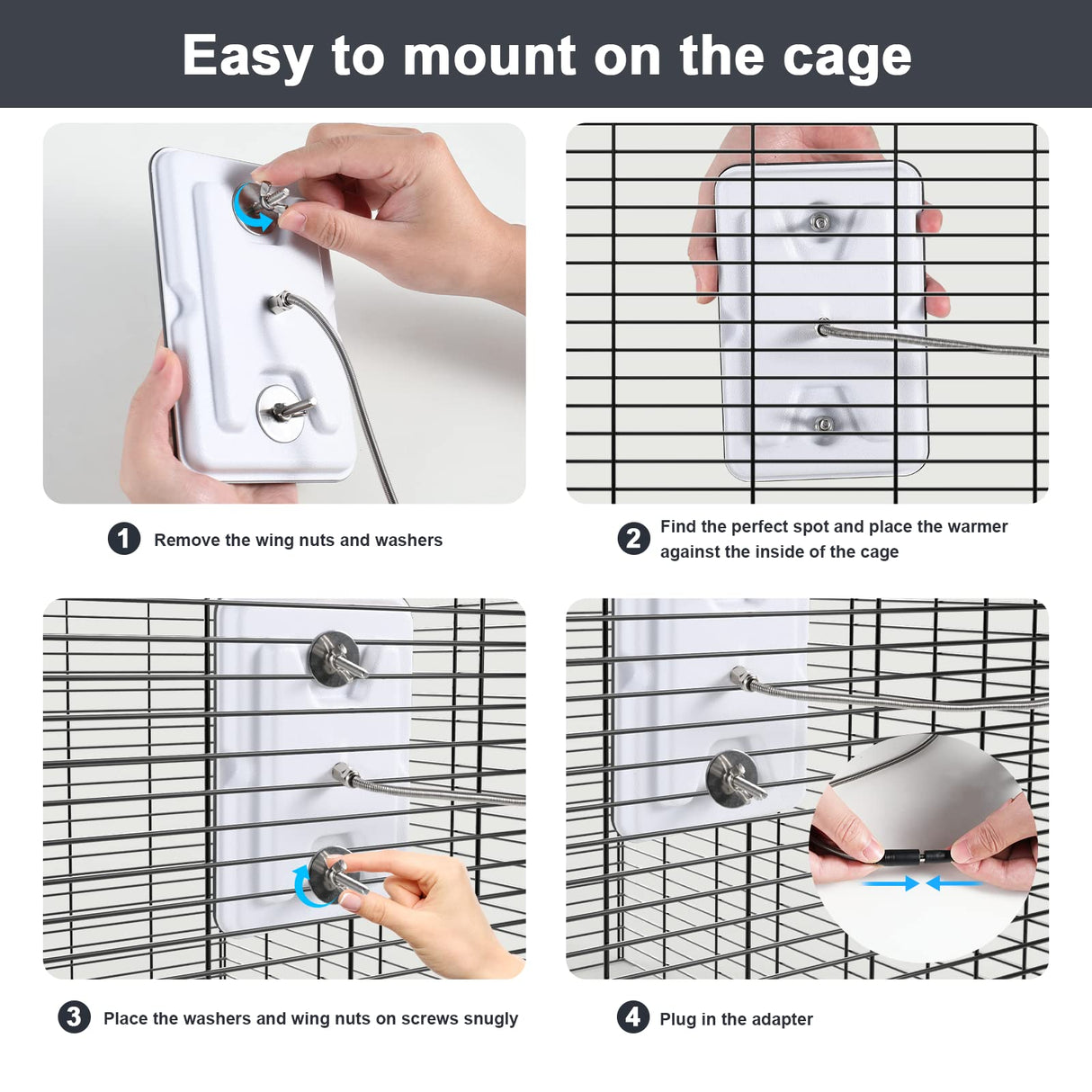 Fenocran Indoor Bird Heater Pad, USB Bird Warmer Heater, Bird Heater for Parakeets 4.5" X 7"