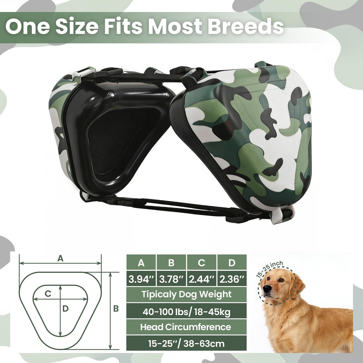 KingGlore Dog Ear Muffs for Noise Protection, 22dB NRR Noise Cancelling Headphones for Dogs - Adjustable & Comfortable Calming Earmuffs, Anxiety Relief for Fireworks, Thunder, Hunting, Vacuums, Travel