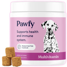 Load image into Gallery viewer, Pawfy Dog Multivitamins 15 in 1 | Dog Vitamins for Skin & Coat - Supports Overall Wellness | Advanced Senior Dog Supplements from Occasional Itching | Puppy Tasty Vitamin C Chews - 30 Count