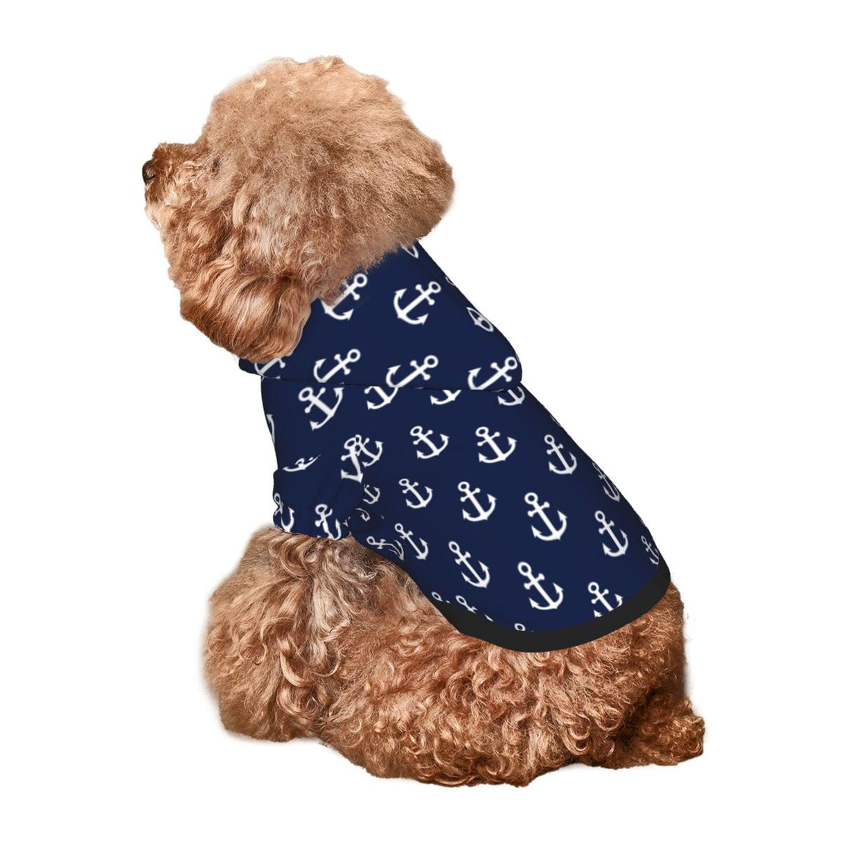 Keep Your Pets Warm and Cozy with Dog Sweatshirt and Winter Clothing, Navy Nautical Anchor Pets wear Hoodies