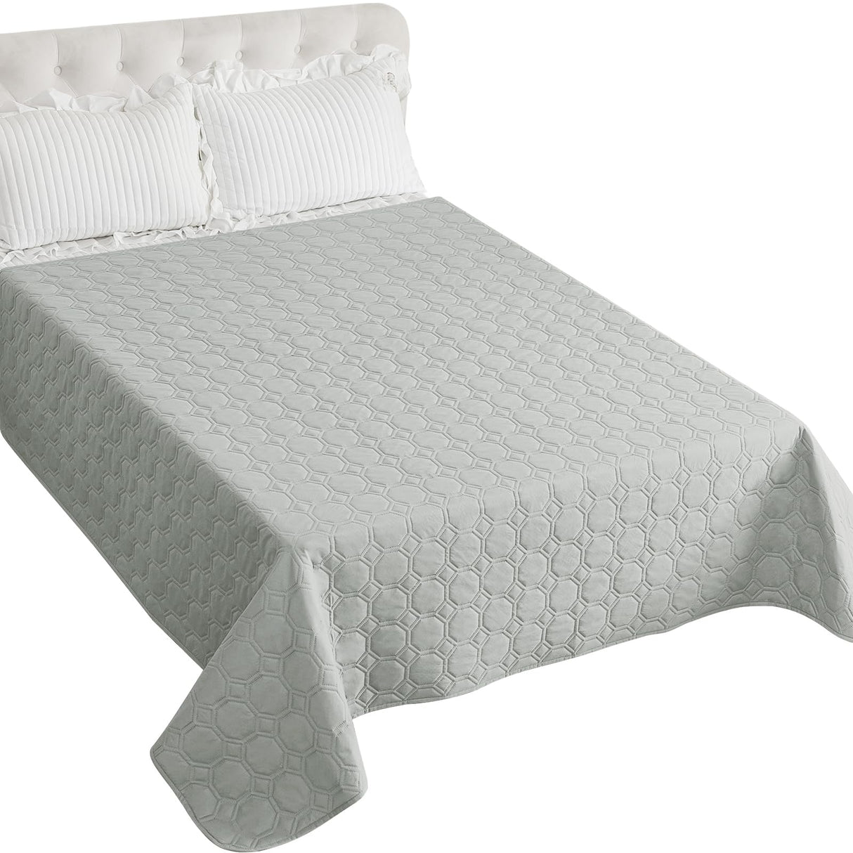 ZNSAYOTX Ultimate Cozy Blankets (82"x120") 100% Waterproof Bed Mat Blanket for Dog Pets, Couch Sofa Protector with Non-Slip Back Washable Durable, Pee Scratch Proof Easy to Clean (Light Grey)