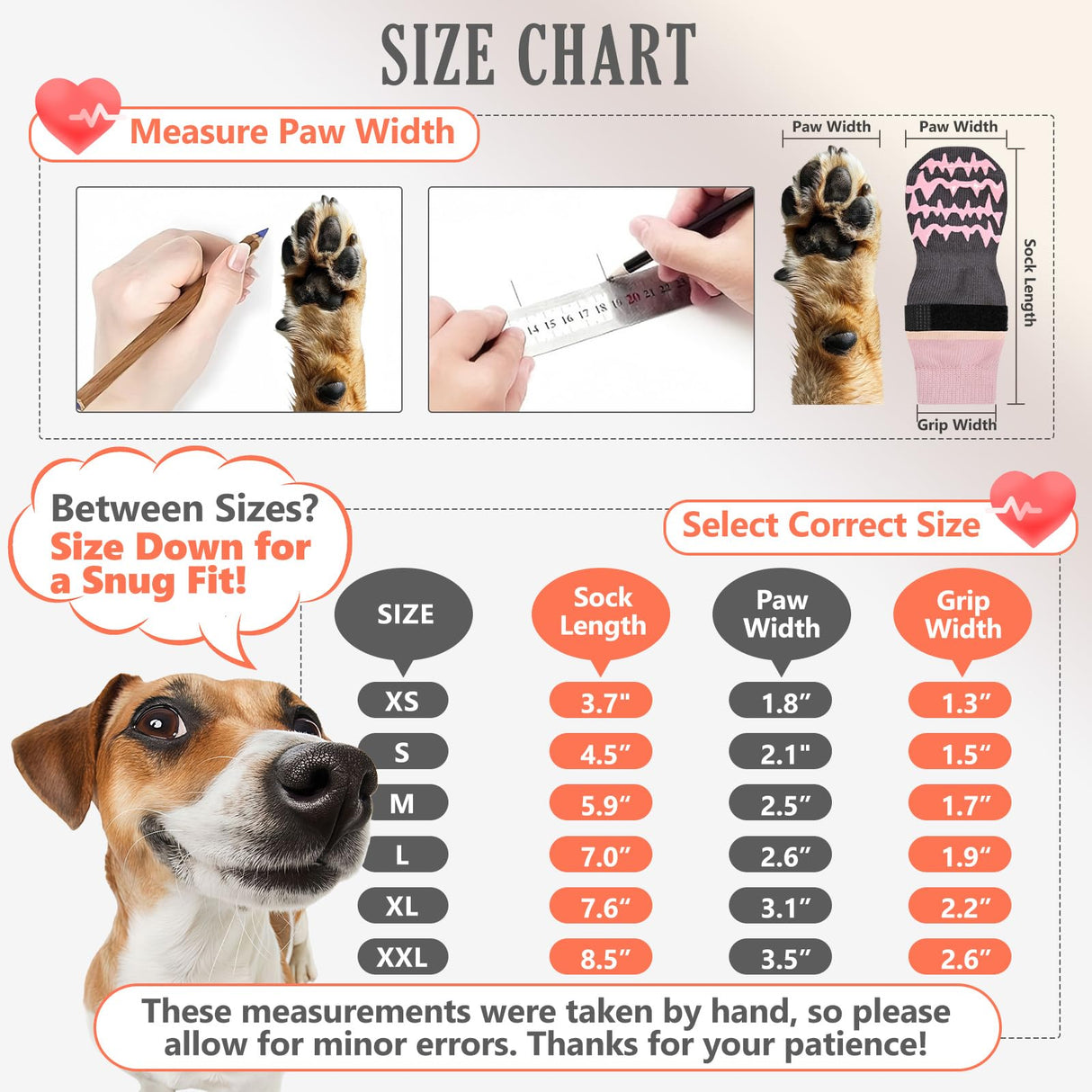 AIEDOULER Anti Slip Dog Socks to Prevent Licking Paws, Double-Sided Grippy Dog Socks for Hardwood Floors, No Twist Paw Protector for Hot/Cold Pavement, Dog Booties for Small Medium Large Senior Dogs