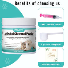 Load image into Gallery viewer, Activated Charcoal for Dogs, Cats, and All Pets, Charcoal for Dogs Poisoning, Digestive Health, Gas & Liver Support, Non-GMO, Gluten Free,3.53oz(Powder)