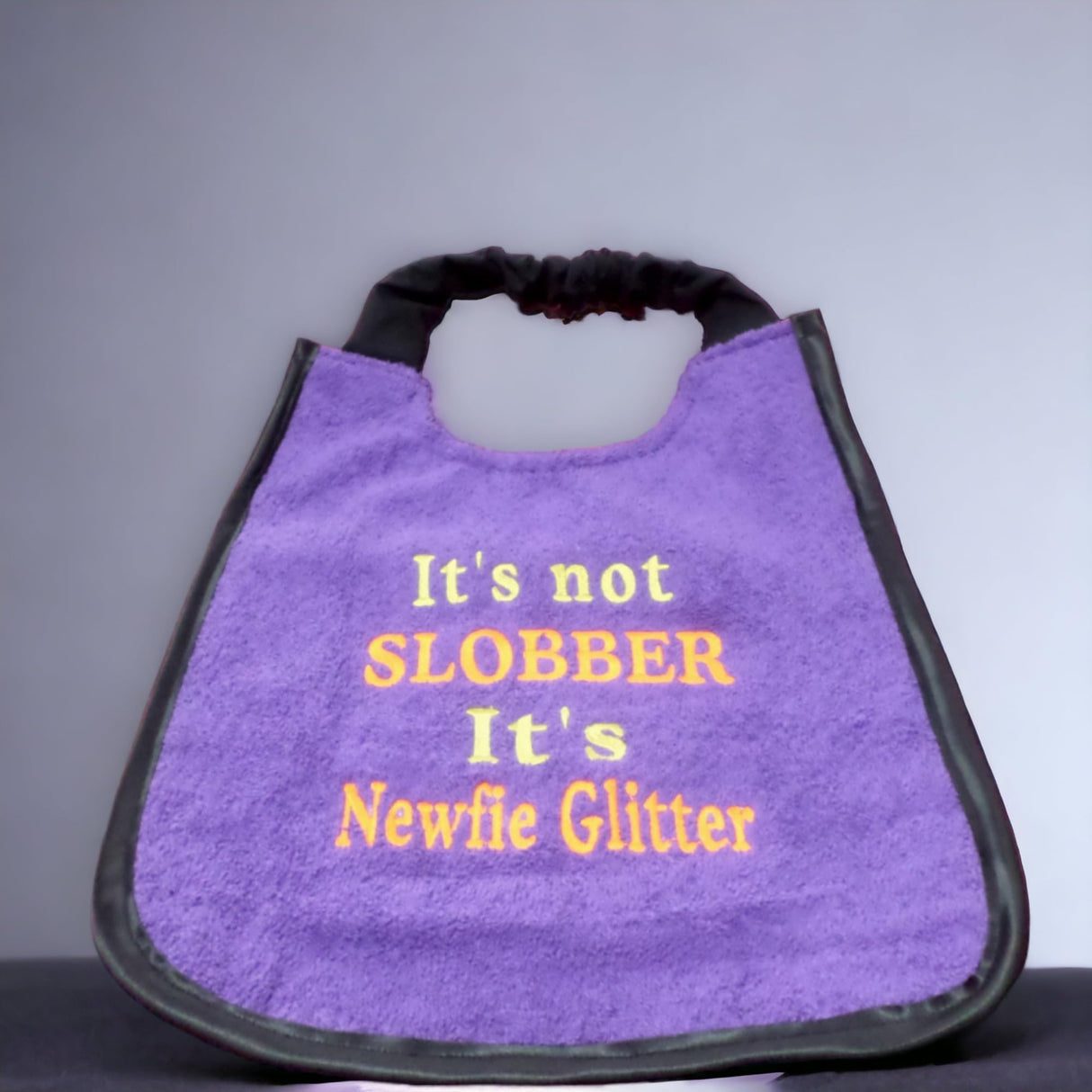 Unique Handmade Newfoundland Dog Bib - Personalized Colors, Waterproof Backing, and Adjustable Fit for all breeds - stylish - choose your size - newfy glitter