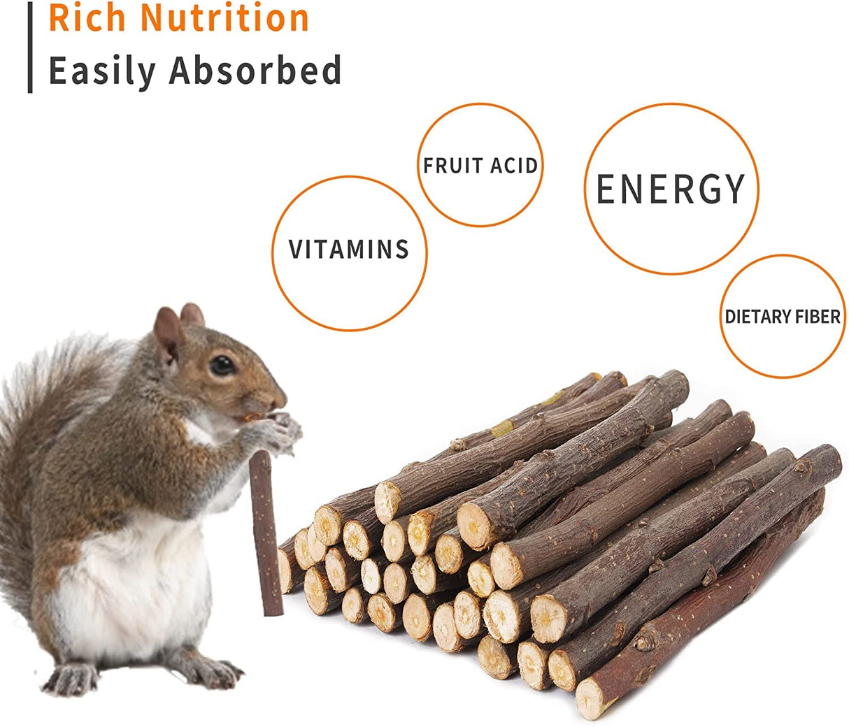 Petawi 700g Apple Sticks Molar Wood Treats, Rabbit Toys Chinchilla Guinea Pig Bunny Toys Wood Chews Sticks for Teeth Rabbit Food Guinea Pig Hamster Gerbil Chews Small Animals Snacks(200 Pcs)