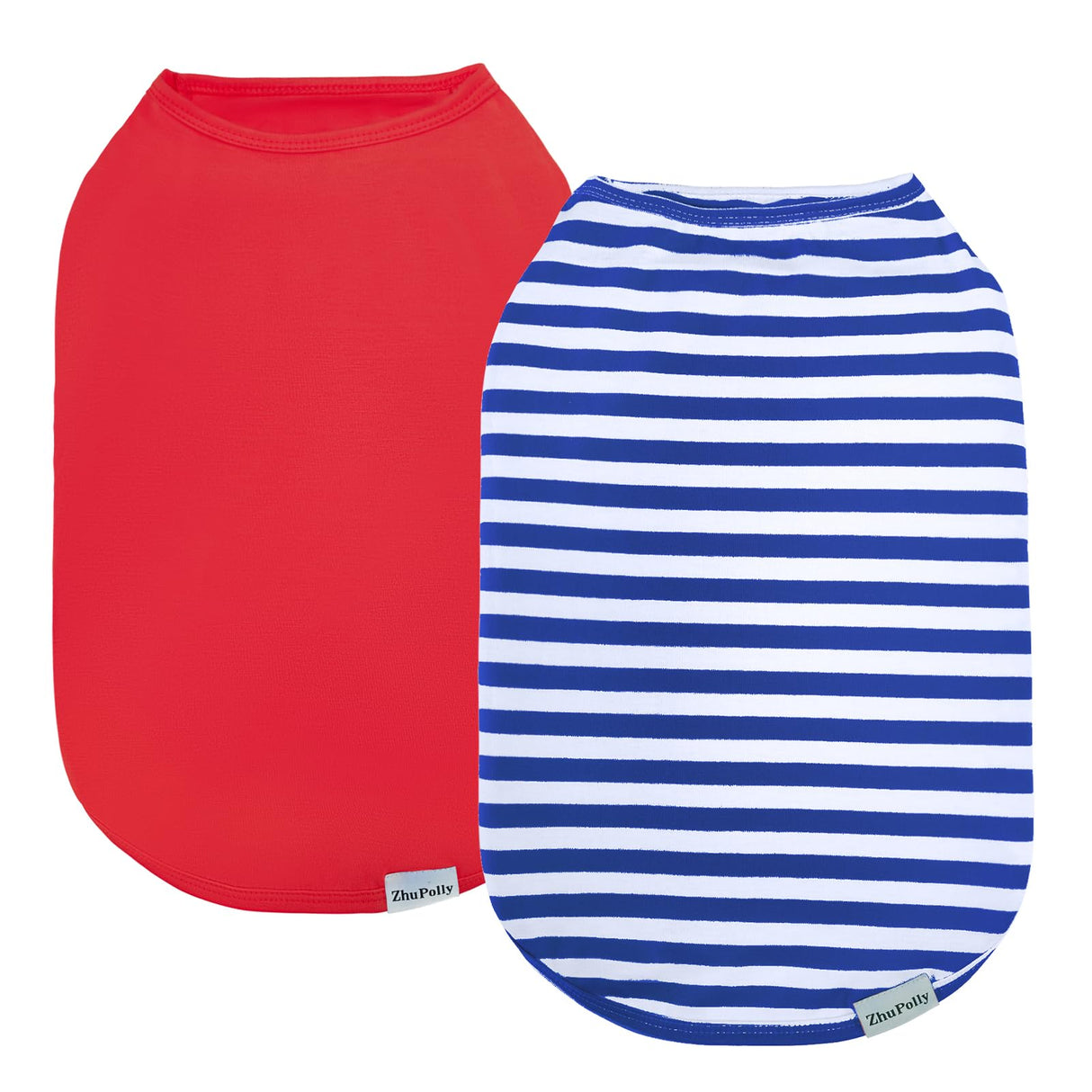 ZhuPolly Dog Shirts for Large Dogs Boy Girl 2 Pack Stretchy Lightweight Spring Calm Puppy Clothes Breathable Tshirts for Medium Dogs Red and Blue Size 3XL for Christmas