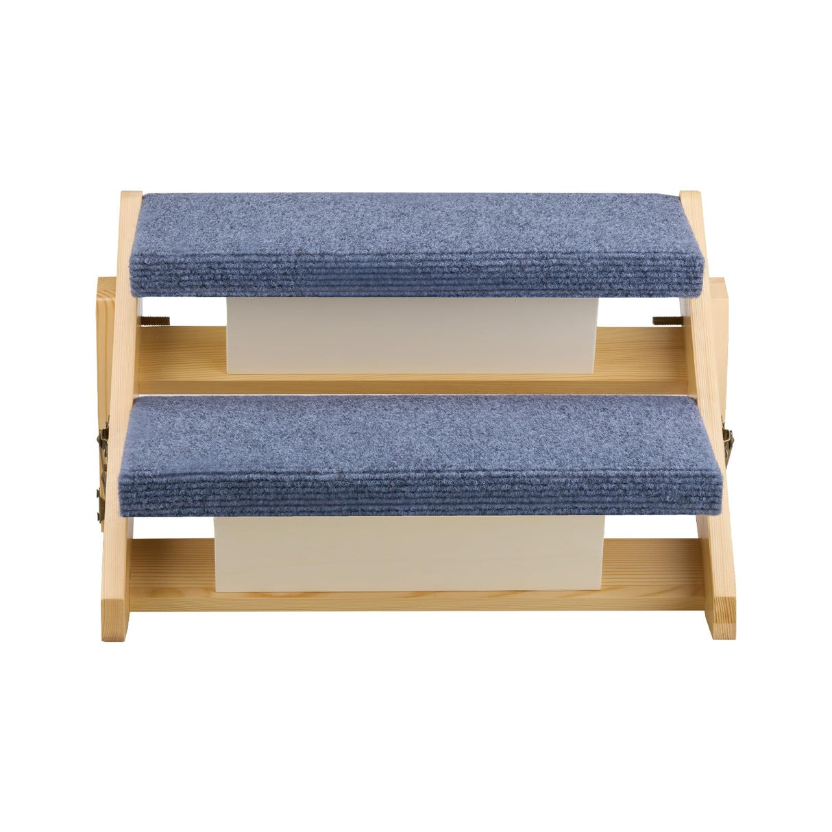VEVOR Wood Pet Stairs, 2-Step Dog Stairs for Beds, Sofa & Cars, 110lbs Load Capacity, Floded Flat Design, Stable & Sturdy Cat & Dog Step Ladder for Small Medium Large Older Pet Puppy Essentials