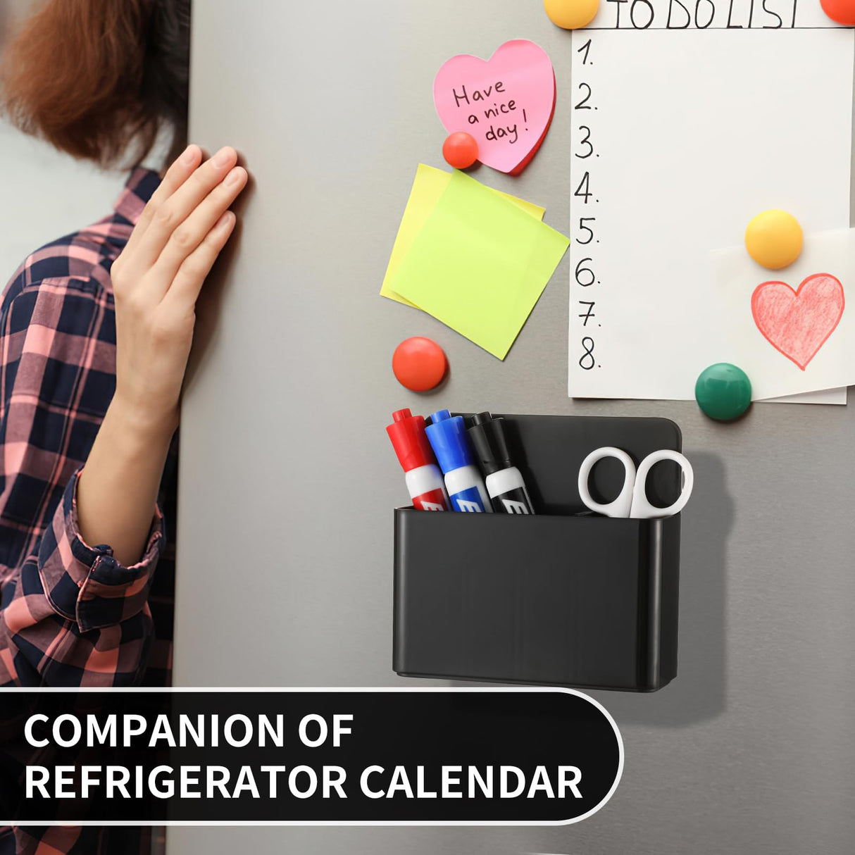 Camelmother 2Pcs Magnetic Dry Erase Marker Holder For Whiteboard Fridge