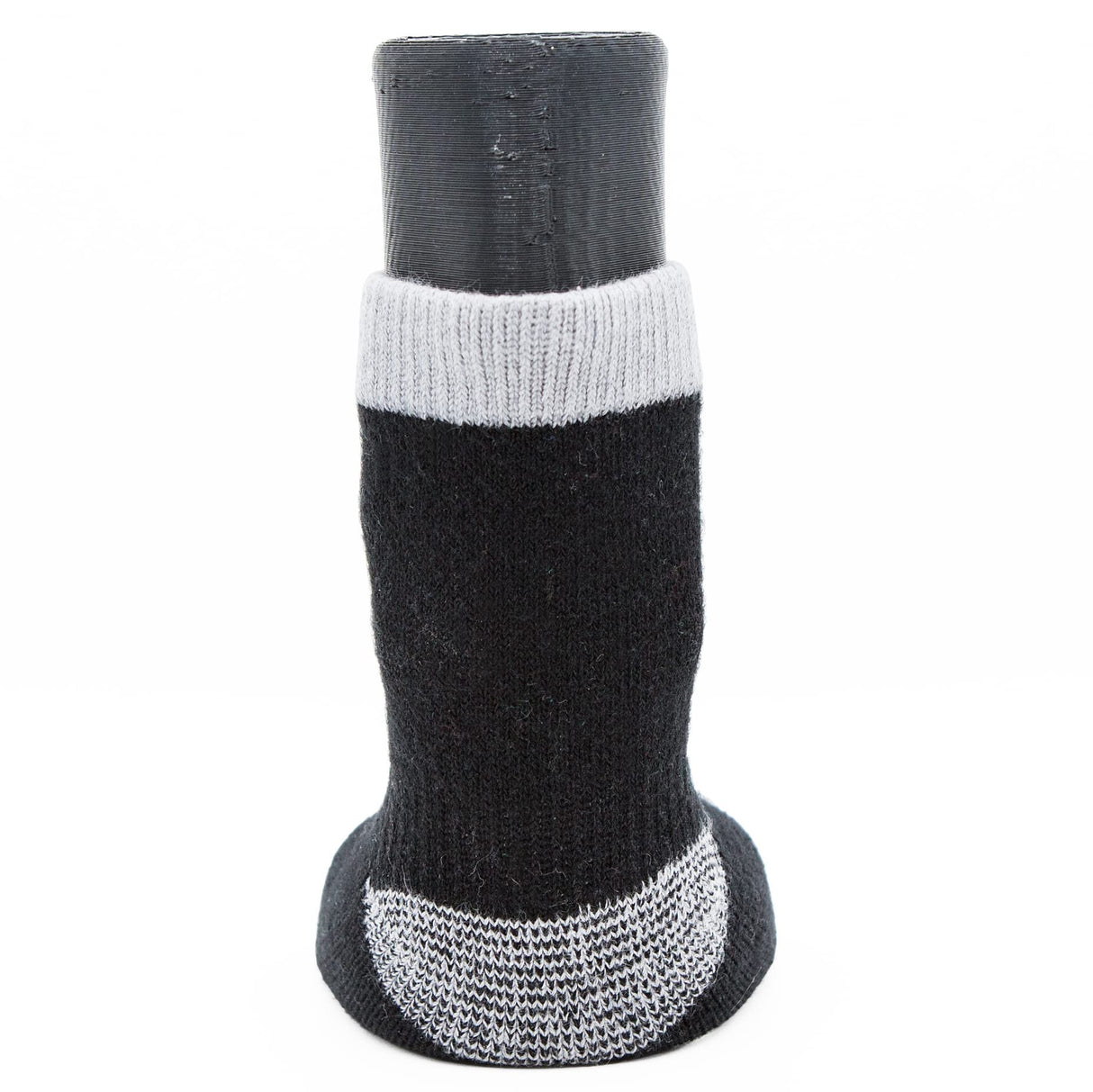Woodrow Wear, Power Paws Reinforced Foot Dog Socks, Black Grey, XXL, Fits 130-180 pounds