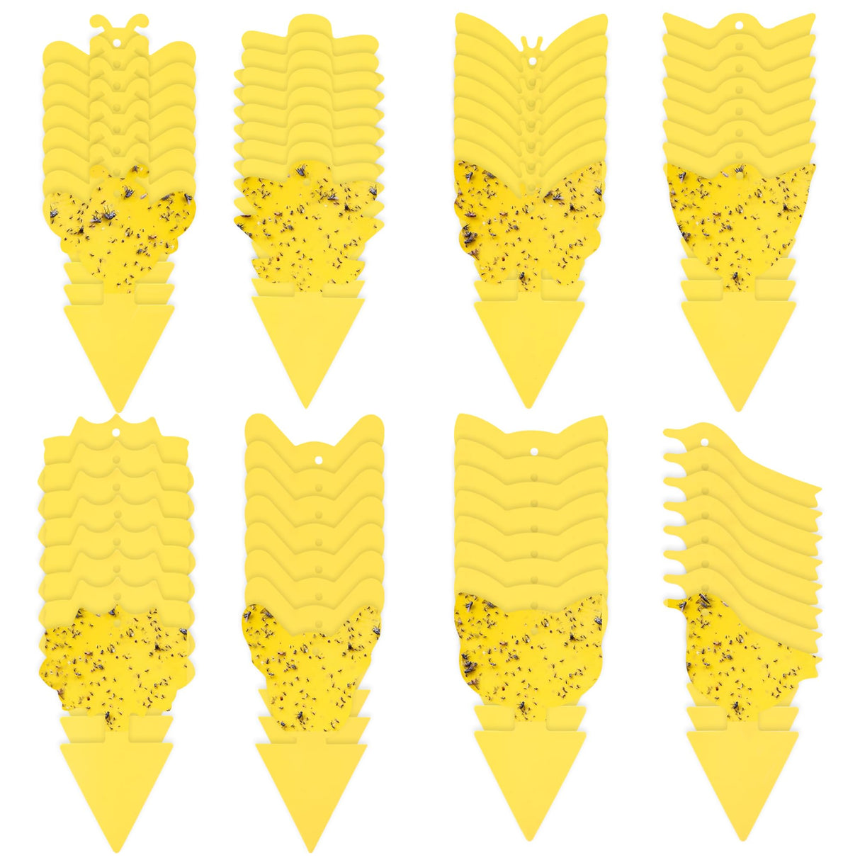 PESTCON 48PCS Yellow Gnat Traps for House Indoor, Gnat Sticky Traps for Plants, Suitable for Fruit Flies, White Flies,Mosquito,Indoor/Kitchen, Outdoor/Potted Plants(Non-Toxic, Dual Sided)