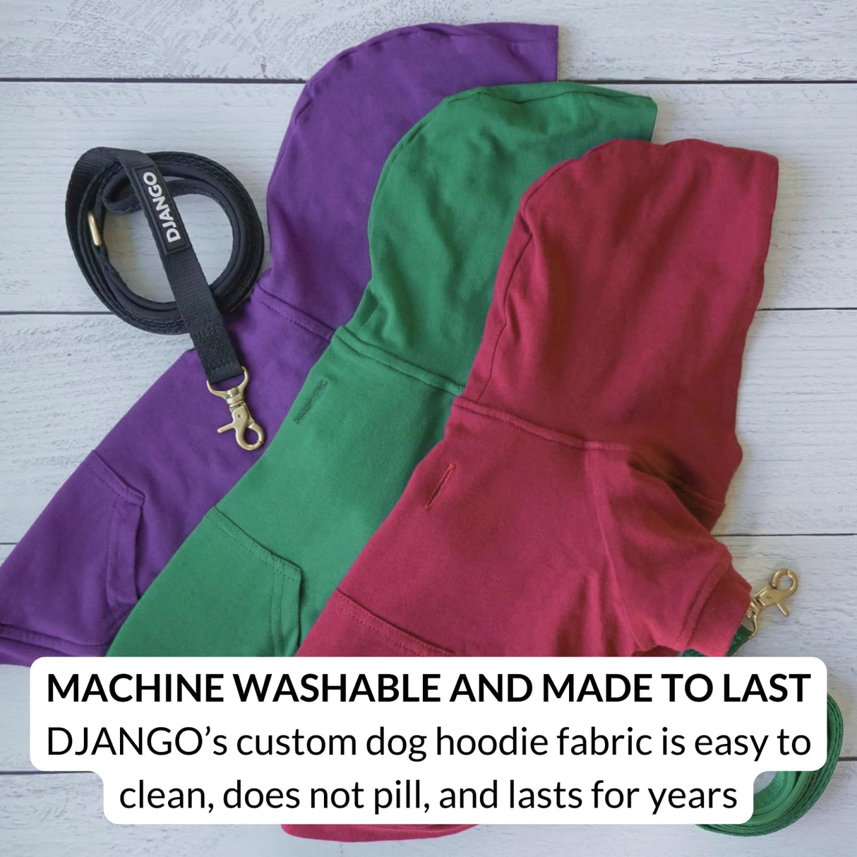 DJANGO Dog Hoodie – Warm Winter Dog Sweater & Fully Lined, Cozy Sweatshirt for Small & Medium Dogs, Dachshunds – Soft, Stretchy, Puppy Hoodie with Leash Portal, Elastic Waistband – Quartz Pink, Small