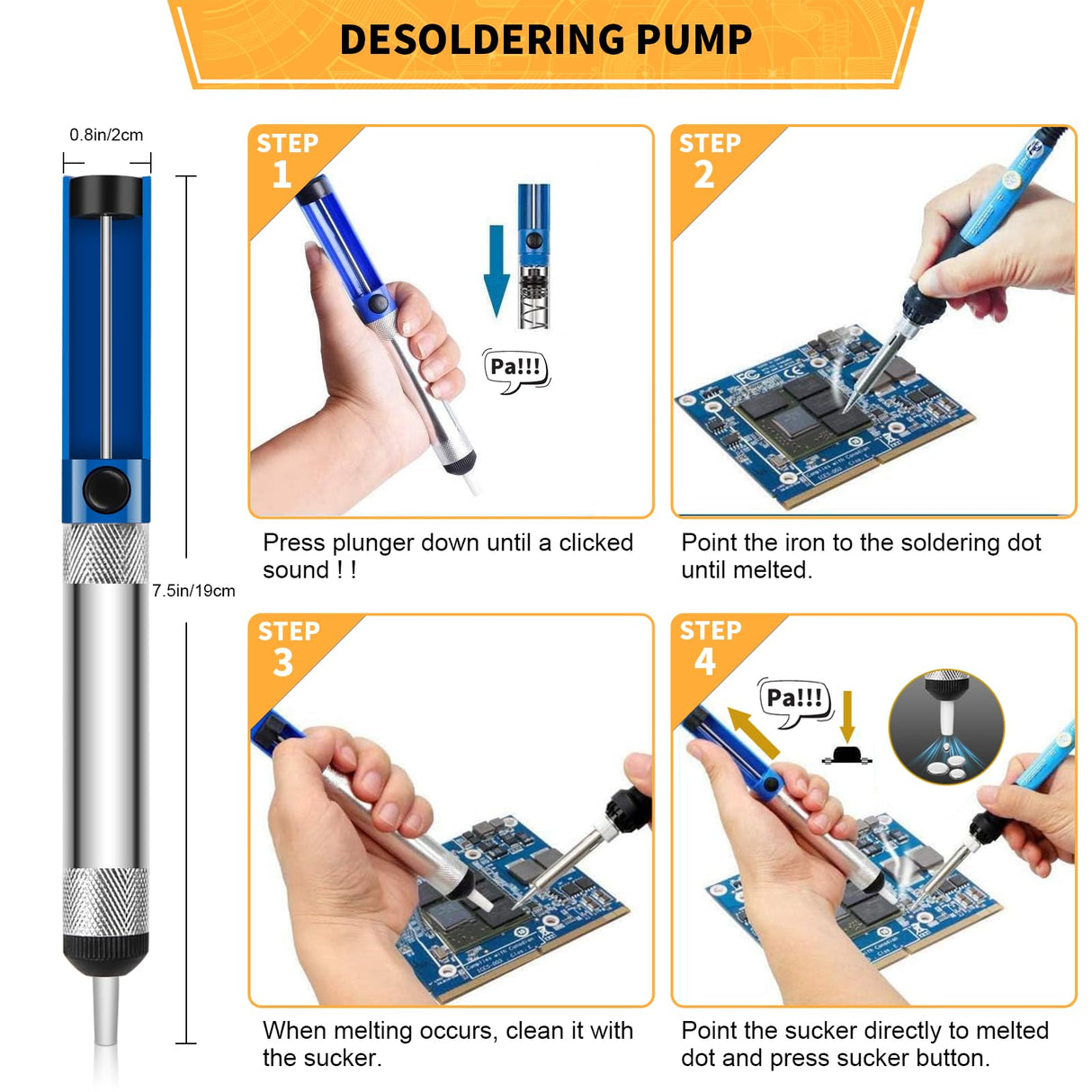 Soldering Iron Kit Electronics, 60W Adjustable Temperature Welding Tool, 5pcs Soldering Tips, Desoldering Pump, Soldering Iron Stand, Tweezers