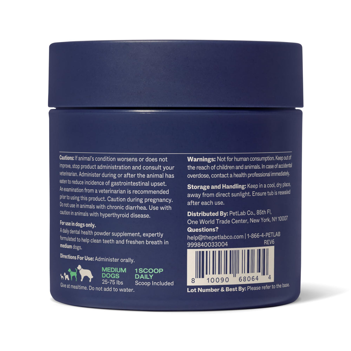 PetLab Co. ProBright Dental Powder - Dog Breath Freshener - Teeth Cleaning Made Easy – Targets Tartar & Bad Breath - Formulated for Medium Size Dogs - Pack of 2