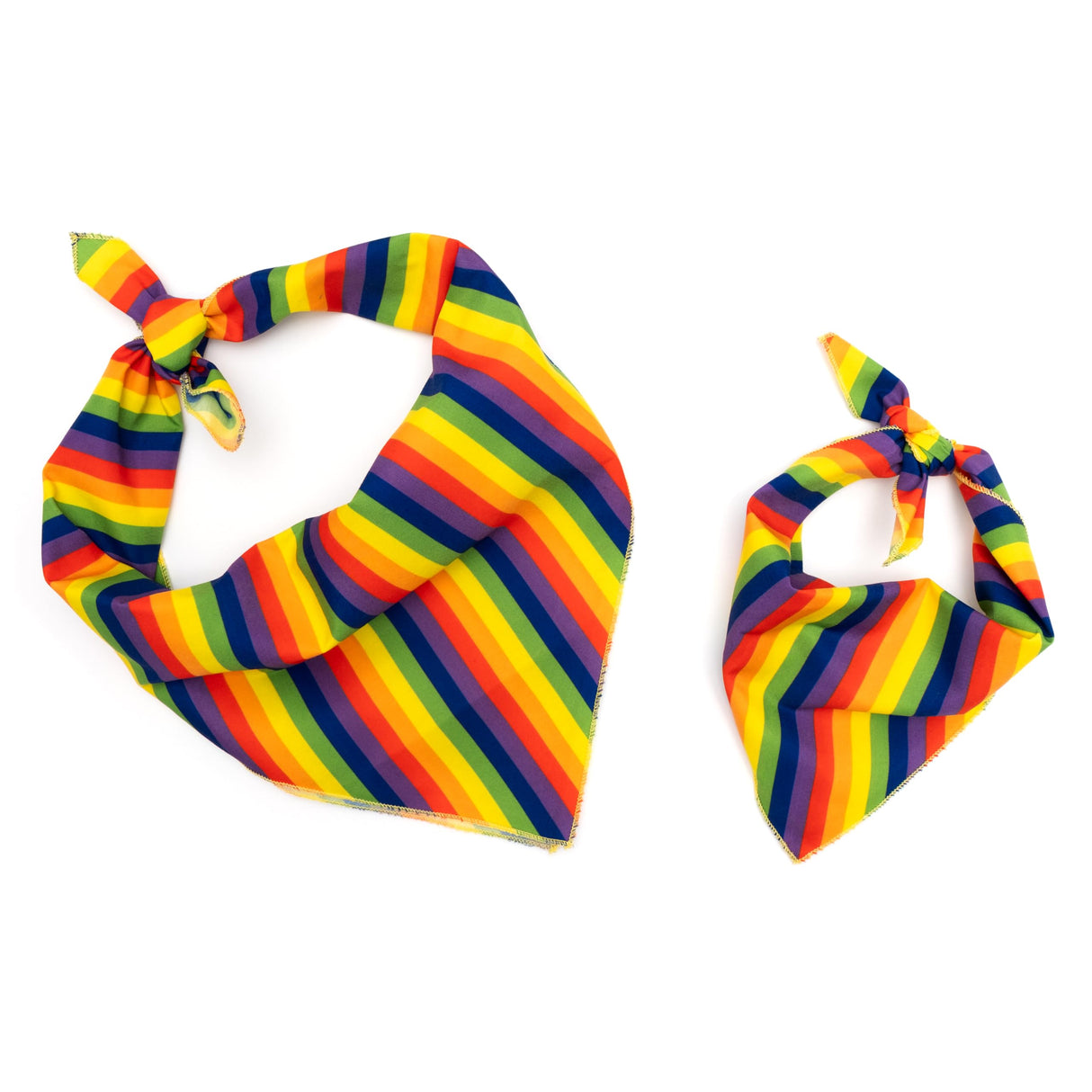THE WORTHY DOG Classic Tie-Ai Dog Bandana – Soft Cotton Flannel Square Pet Bandana, Rain Pattern, Multicolored, Large