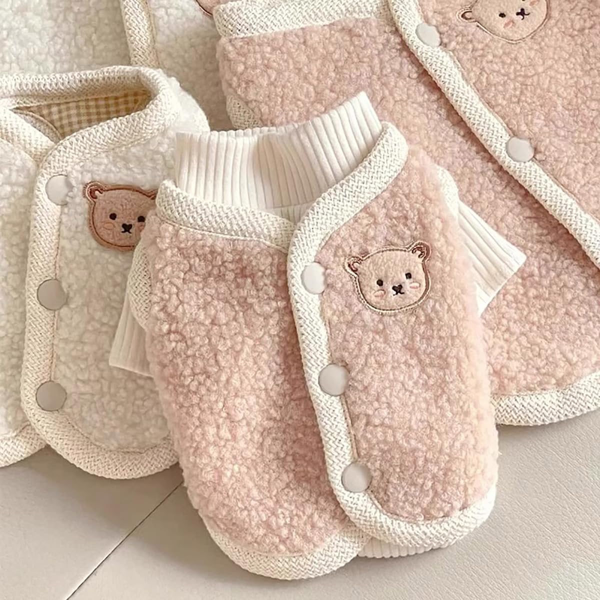 Dog Cute Coat with Base Layers Winter Lightweight Warm Puppy Jacket Small Dog Turtle Neck Sweater Coat Clothes Chihuahua Yorkie Holiday Birthday Outfits Halloween Christmas Cat Sweaters Jacket