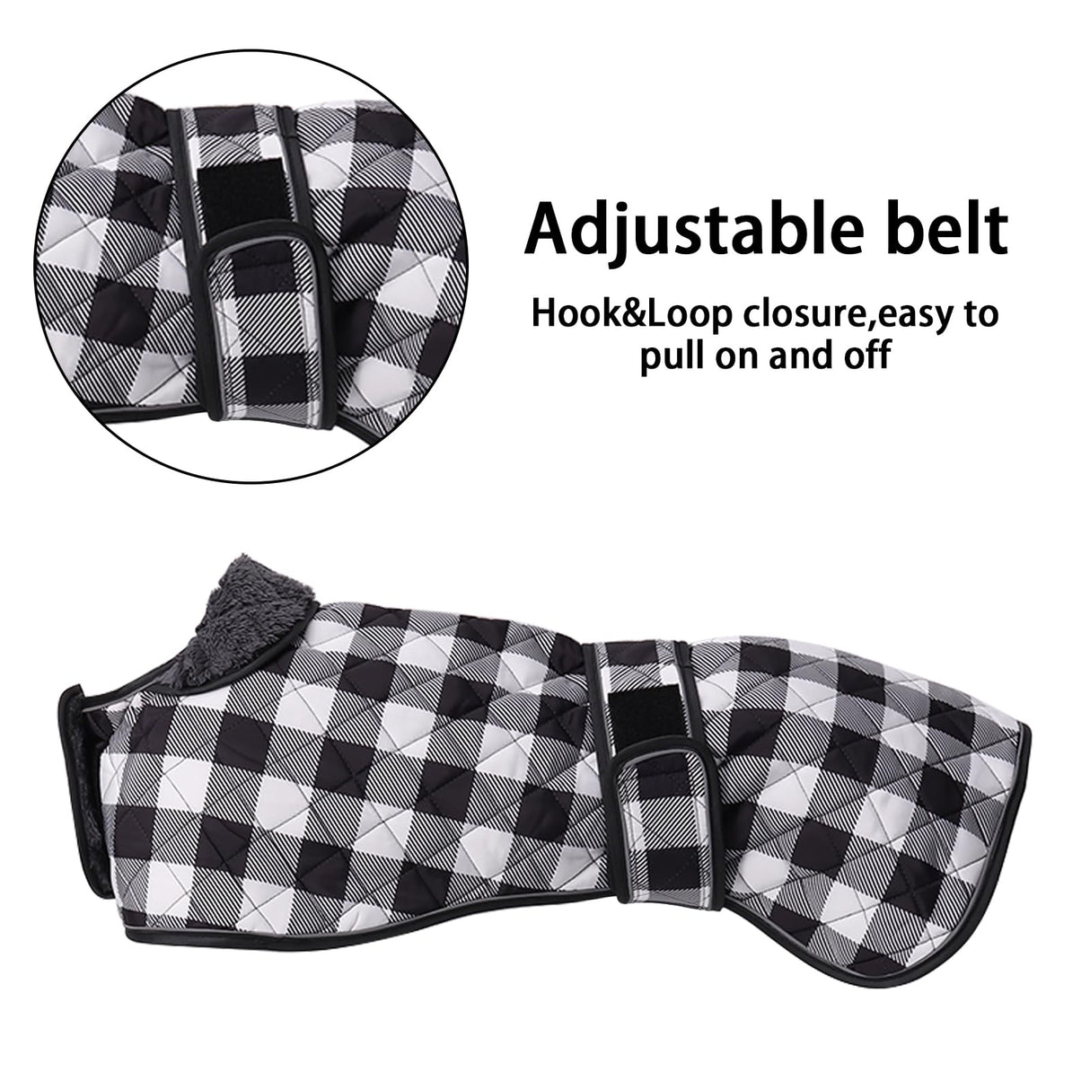 Geyecete Waterproof Greyhound Whippet Lurcher Dog Coat-with Warm Fleecy Lining Inside Outdoor Dog Apparel with Adjustable Bands for Medium, Large Dog-Black-3XL