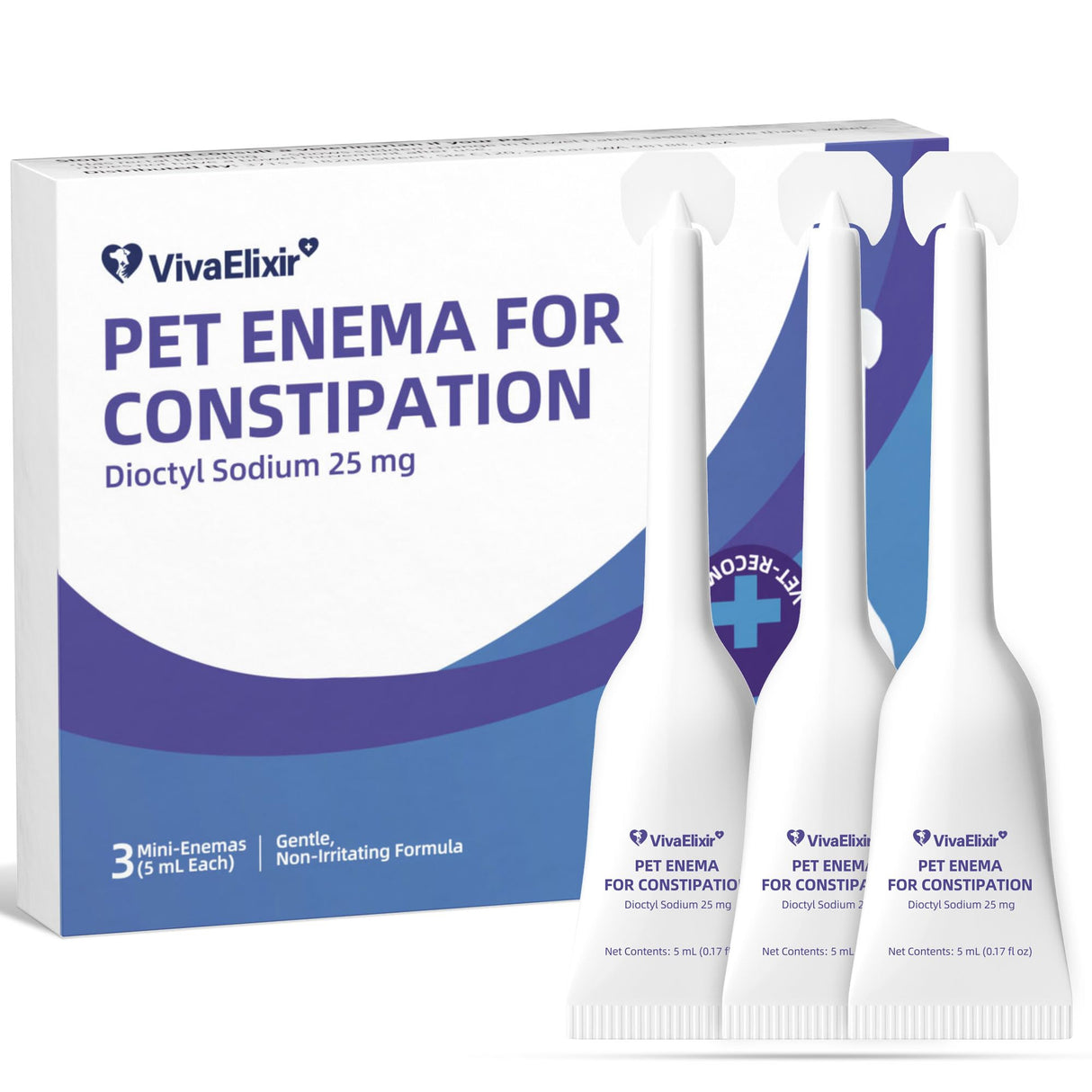 VivaElixir Anal Gland Support for Dogs - Dog Constipation Relief - Anal Gland Chew Alternative - Anal Gland Relief for Dogs, Scooting Relief & Healthy Intestinal Function - 3-Pack