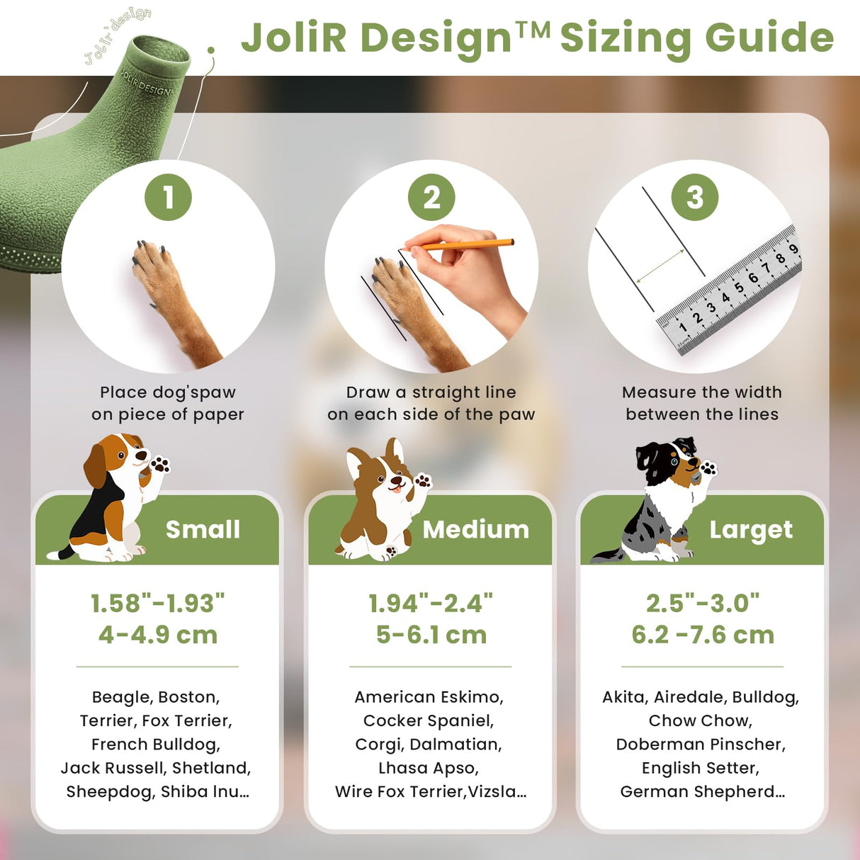 Dog Boots for Hot Pavement & Cold Weather – Ultra-Elastic Silicone, Easy On/Off Dog Shoes for Protects Paws & Prevents Licking, High Grip Non-Slip Dog Booties for Beach & Snow (Green, Small)