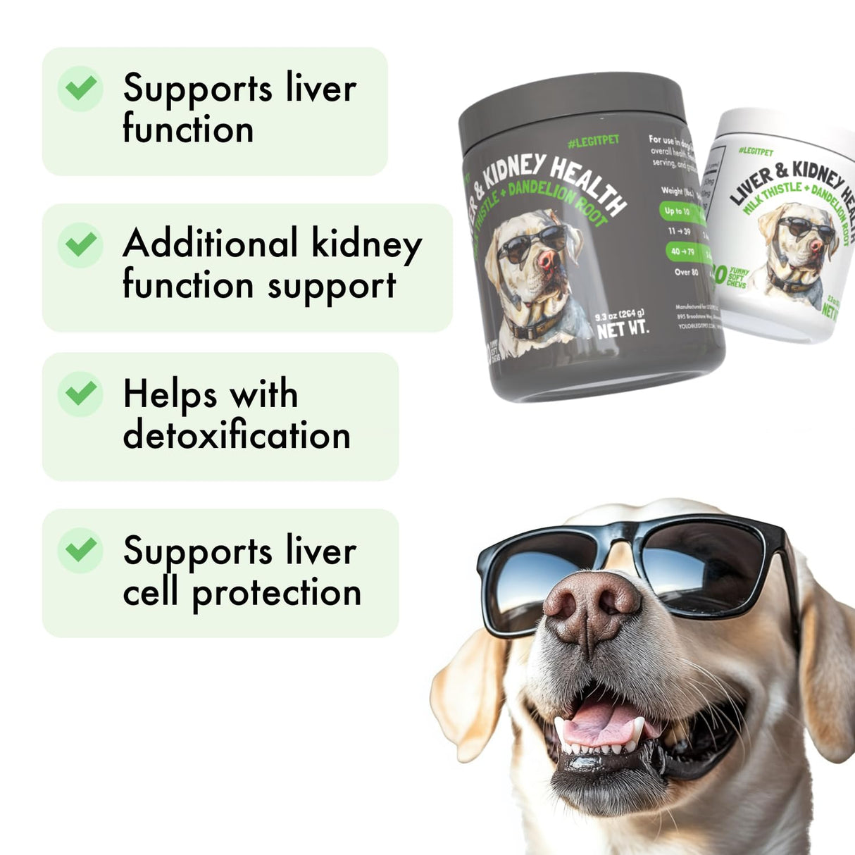 Liver & Kidney Support for Dogs Detox Natural Supplement with Milk Thistle Dandelion Root Turmeric Curcumin Hepatic Support Treats for Canine Liver Function, Immunity & Digestion 120 Soft Chews