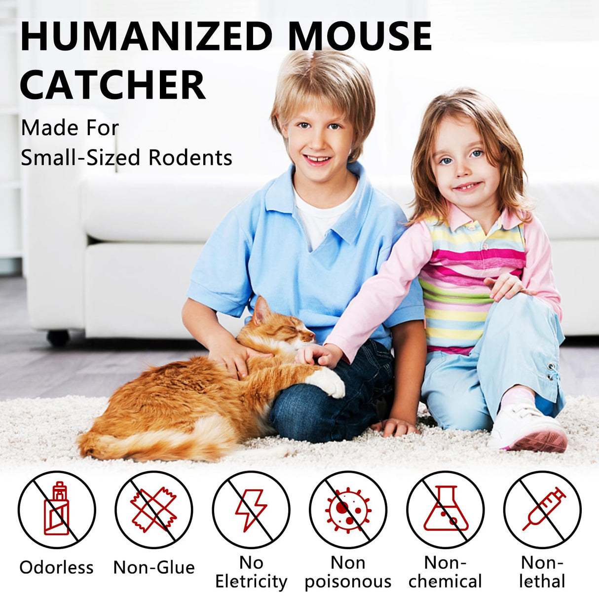 PZQZMAR Mouse Traps, Humane Mouse Trap, Easy to Set, Mouse Catcher Quick Effective Reusable and Safe for Families(2-in-1)-Green