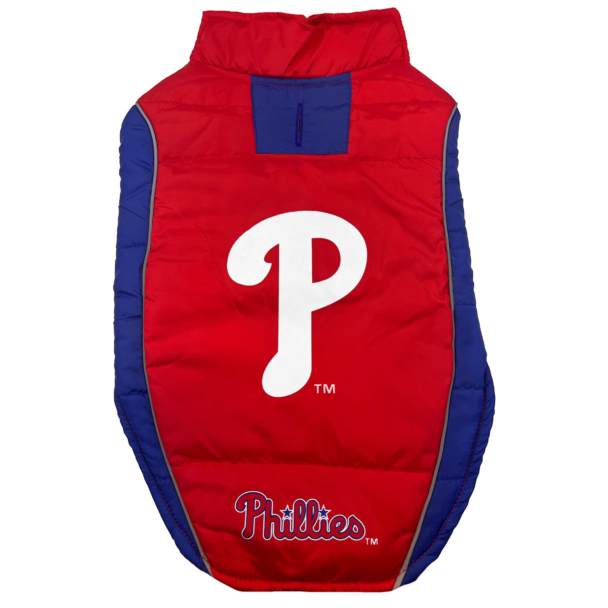 MLB Philadelphia Phillies Puffer Vest for Dogs & Cats, Size Large. Warm, Cozy, & Waterproof Dog Coat, for Small & Large Dogs/Cats. Best MLB Licensed PET Warming Sports Jacket