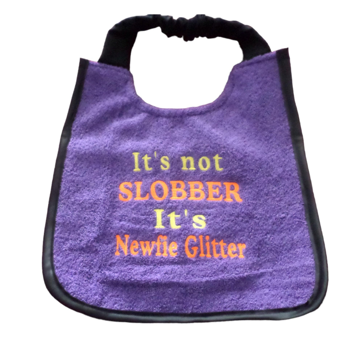 Unique Handmade Newfoundland Dog Bib - Personalized Colors, Waterproof Backing, and Adjustable Fit for all breeds - stylish - choose your size - newfy glitter