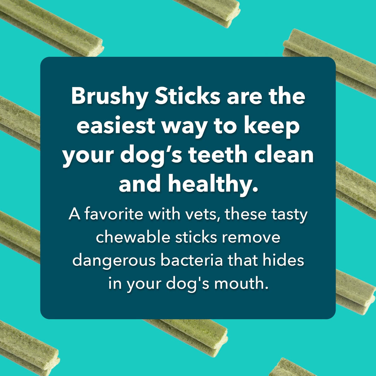 iHeartDogs Brushy Sticks - Dental Treats for Dogs Removes Plaque and Tartar Buildup - Grain-Free Dog Teeth Cleaning Chews Made with Chicken - 30 Large Sticks